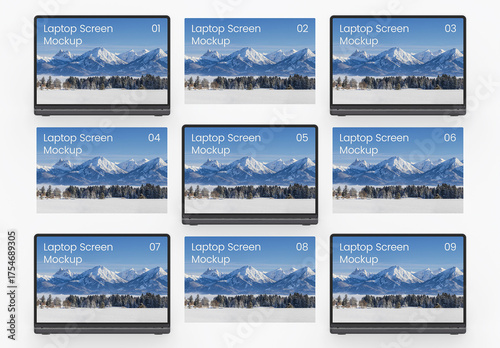 Laptop Screen Mockup Set
