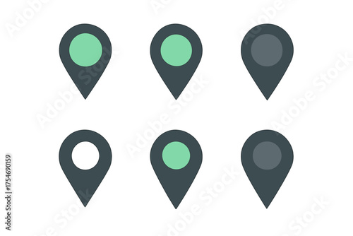 Free Download Modern location map pointers in various colors for navigation and interface design - GFXLoad