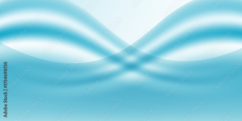 Naklejka premium Blue and white business wave banner background. vector