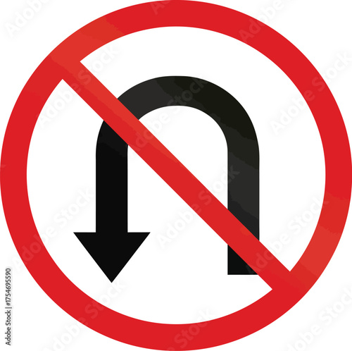 No u-turn traffic sign vector illustration scalable eps icon for road safety Free Download No u-turn traffic sign vector illustration scalable eps icon for road safety - GFXLoad