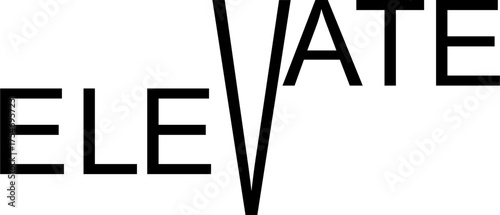 logo design elevate black white