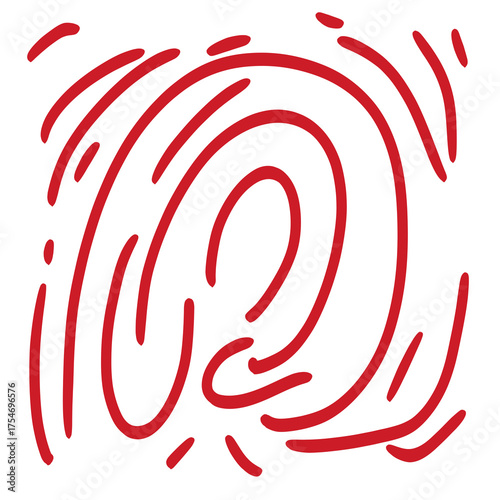 Red abstract line arrow issolated graphic resource