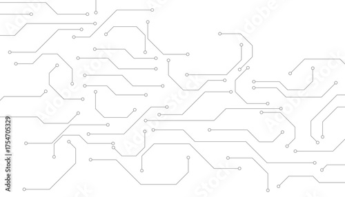 Gray and white technology background image Line design for communication connections in digital systems Hi-tech technology pattern