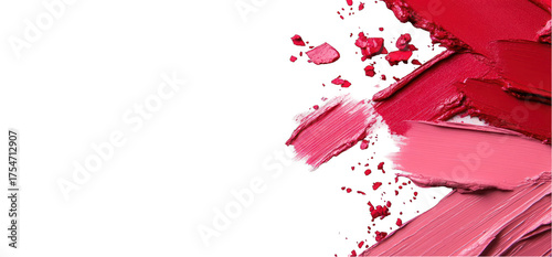 Cosmetic swatch on transparent background beauty product texture