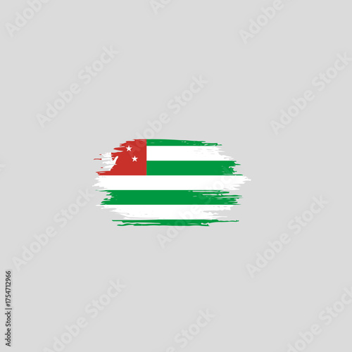 Artistic Brush Stroke Painted in Abkhazia Flag
