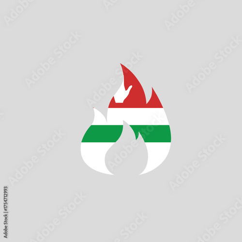 Abkhazia National Flag Burning Effect Illustration