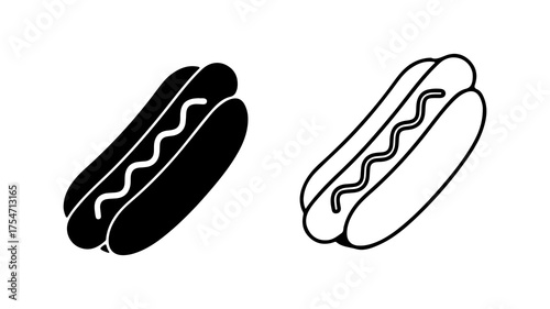 Hot dog icon with transparent background