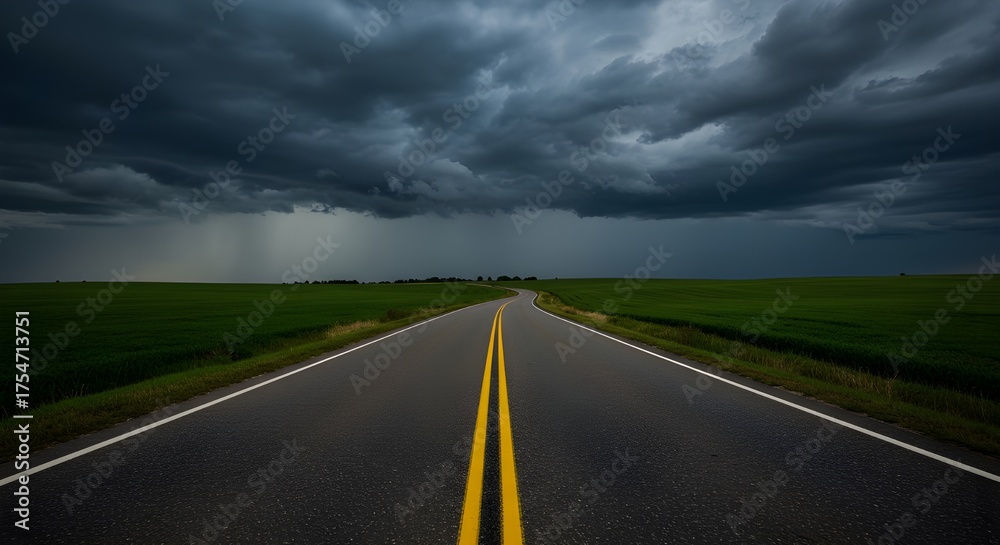 Fototapeta premium el camino a la tormenta
