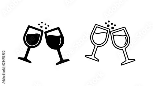 Cheers glasses with transparent background