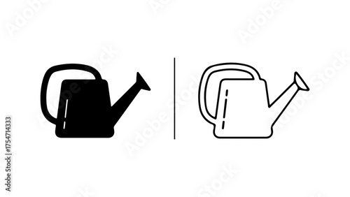 Watering can icon with transparent background