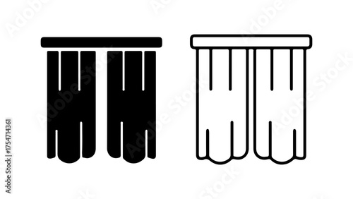 Window shade outline with transparent background