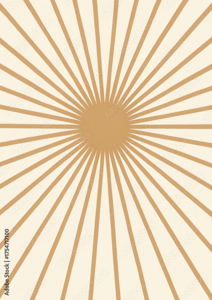 Fototapeta premium Radiant sunburst minimalist design