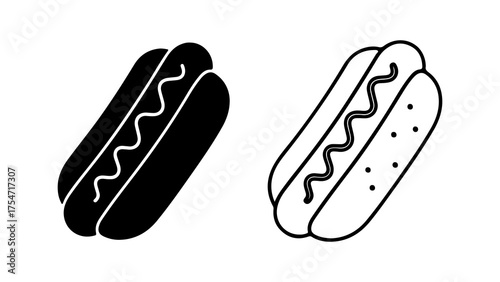 Hot dog icon with transparent background