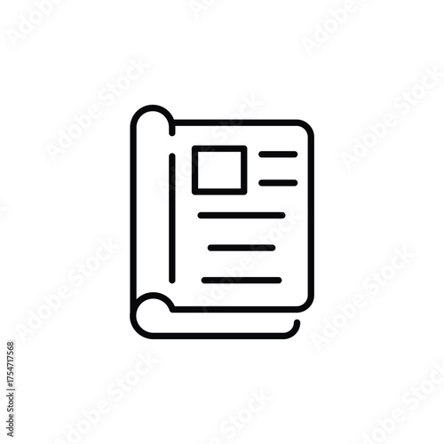WebAds book advertisement icon, line style. Advertising is to persuade, encourage people to be interested in using the product. Vector illustration. Editable stroke EPS 10