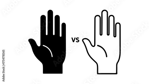 Hands facing each other with transparent background