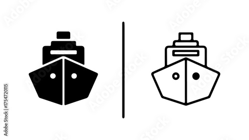 Ship icons with transparent background