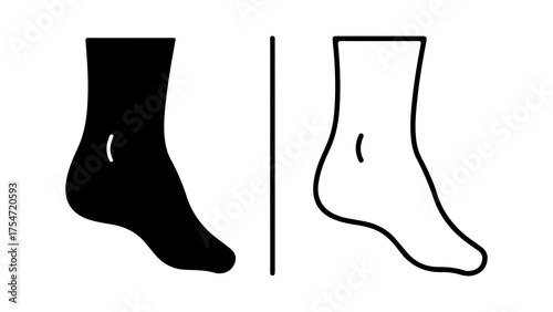 Socks outline with transparent background