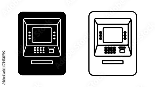 Automated teller machines with transparent background