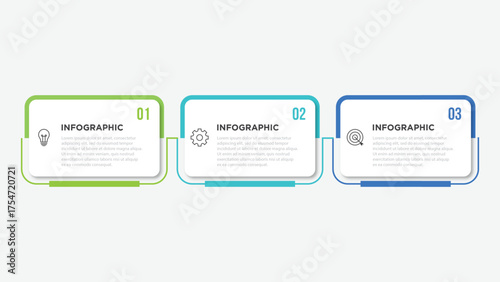 Presentation business infographic template with 3 options. Vector illustration.