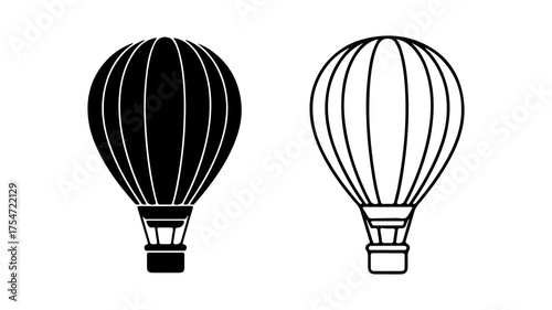 Hot air balloons with transparent background