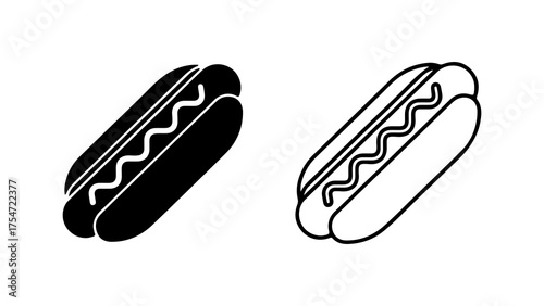 Hot dog icon with transparent background
