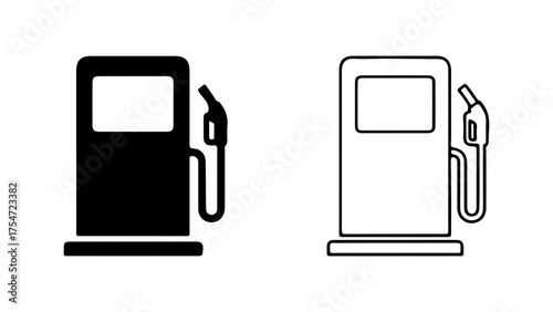Gas pump icon with transparent background