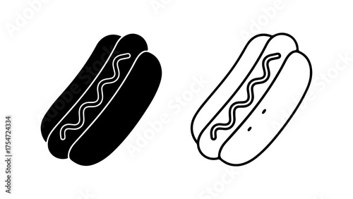 Hot dog icon with transparent background