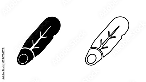 Sushi roll icon with transparent background
