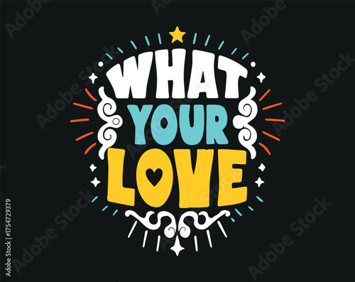 Typographic t-shirt design with some variants of motivational quotes