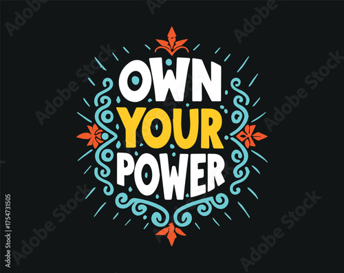 Typographic t-shirt design with some variants of motivational quotes