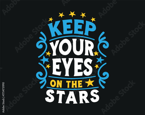 Typographic t-shirt design with some variants of motivational quotes