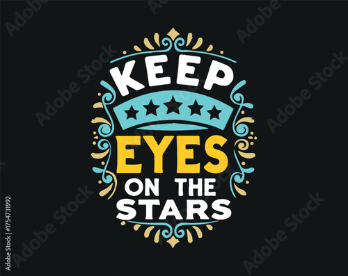 Typographic t-shirt design with some variants of motivational quotes