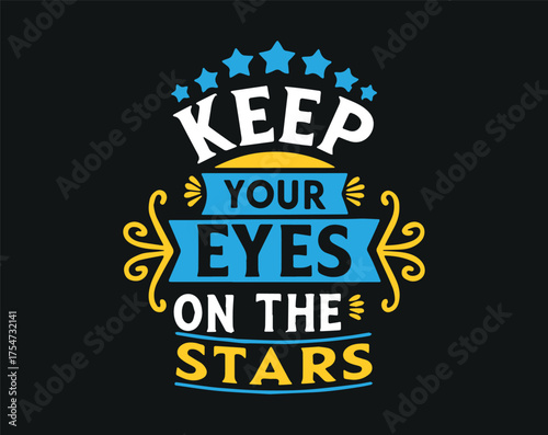 Typographic t-shirt design with some variants of motivational quotes