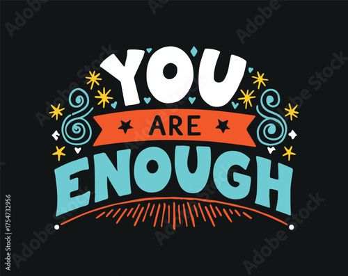 Typographic t-shirt design with some variants of motivational quotes