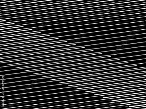 Abstract art geometric background with shiny abstract 3d black and white stripes pattern. Black and white optical illusion with waves and transitions.	

