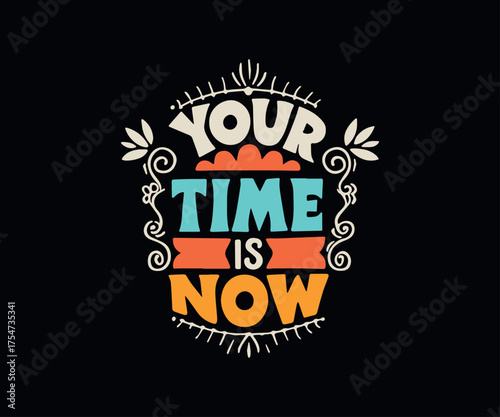 Typographic t-shirt design with some variants of motivational quotes