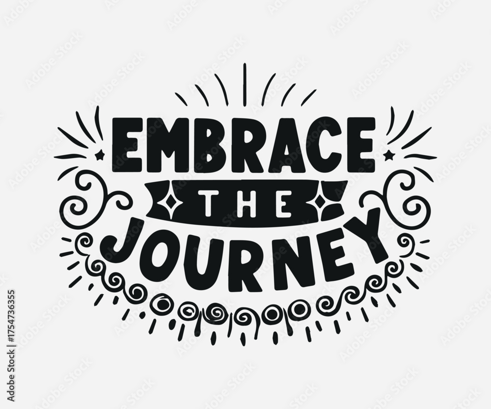 Obraz premium Typographic t-shirt design with some variants of motivational quotes