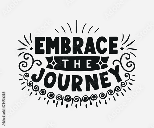 Typographic t-shirt design with some variants of motivational quotes