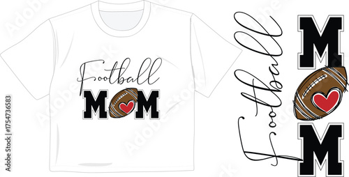 FOOTBALL MOM  vector illustration Design