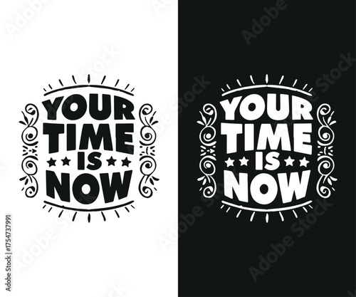 Typographic t-shirt design with some variants of motivational quotes
