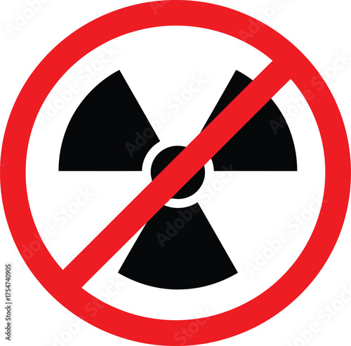 No radiation symbol vector graphic scalable eps icon for safety and warning
