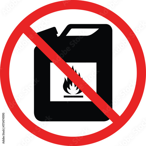No flammable liquids prohibition sign vector illustration scalable eps icon