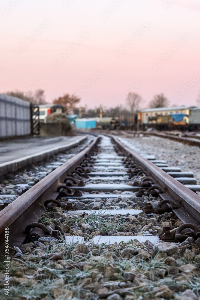 Fototapeta premium Empty Rail Railway