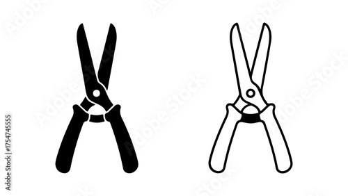 Gardening shears with transparent background