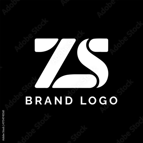 Elegant 'ZS' Letter Monogram Logo Design for Modern Brand Identity with a Bold and Stylish Aesthetic