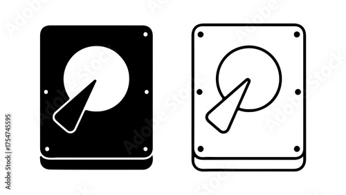 Hard drive icon with transparent background