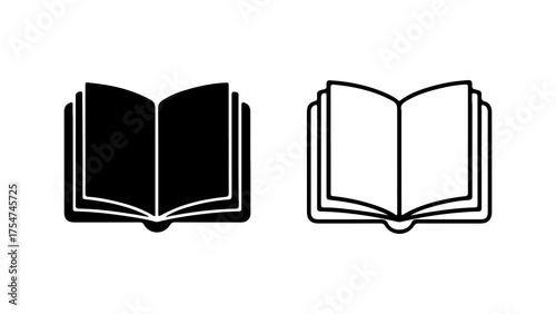 Open book icon with transparent background