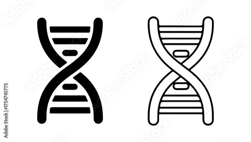 Dna structure outline with transparent background