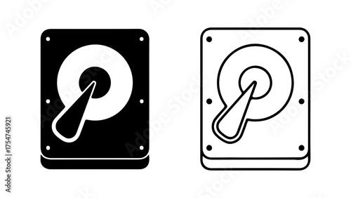 Hard drive icon with transparent background