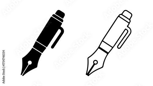 Fountain pens with transparent background